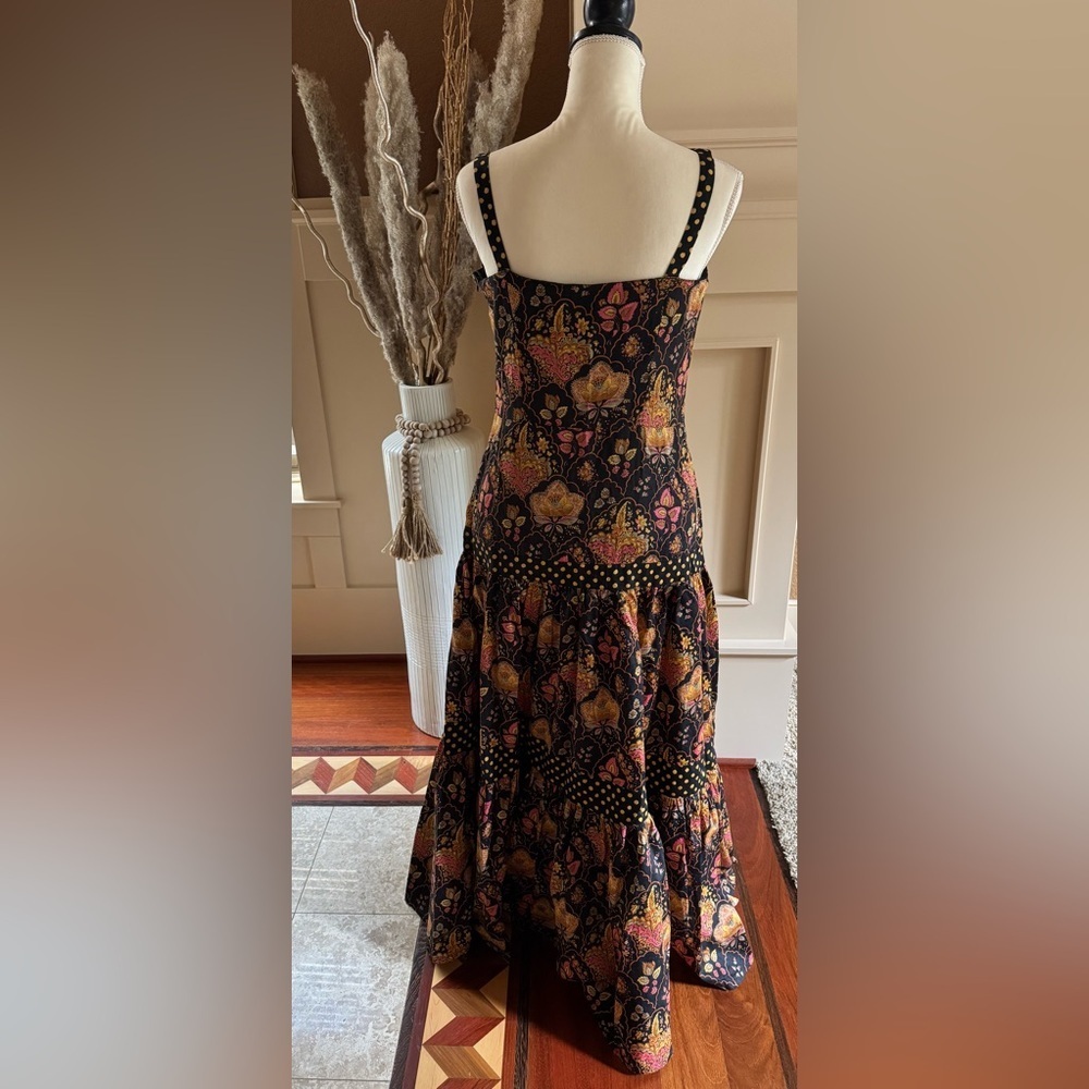 Souleiado Floral Brown ,Orange Dress - Picture 2 of 13